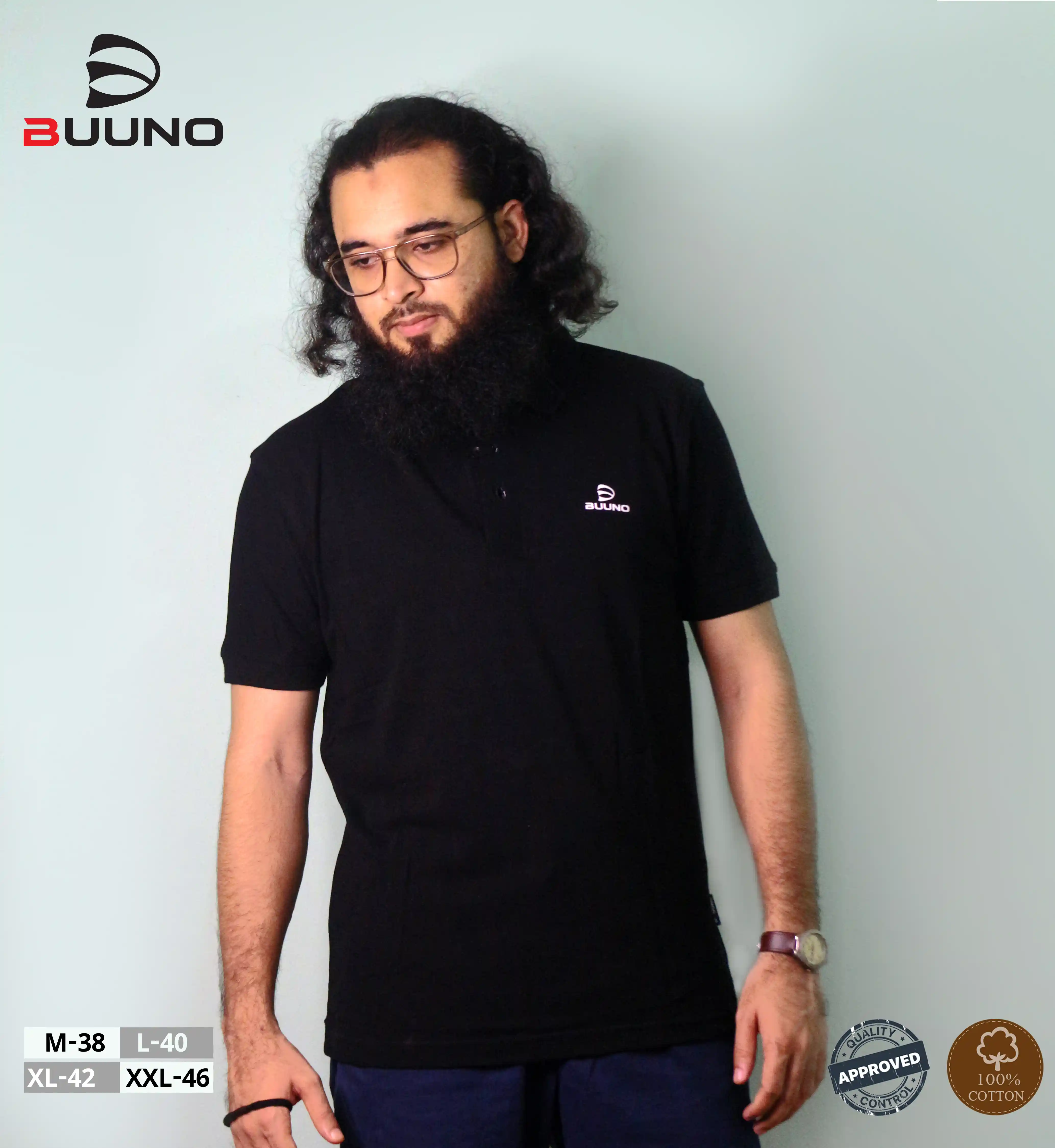 Men's Polo T-Shirt (Black)